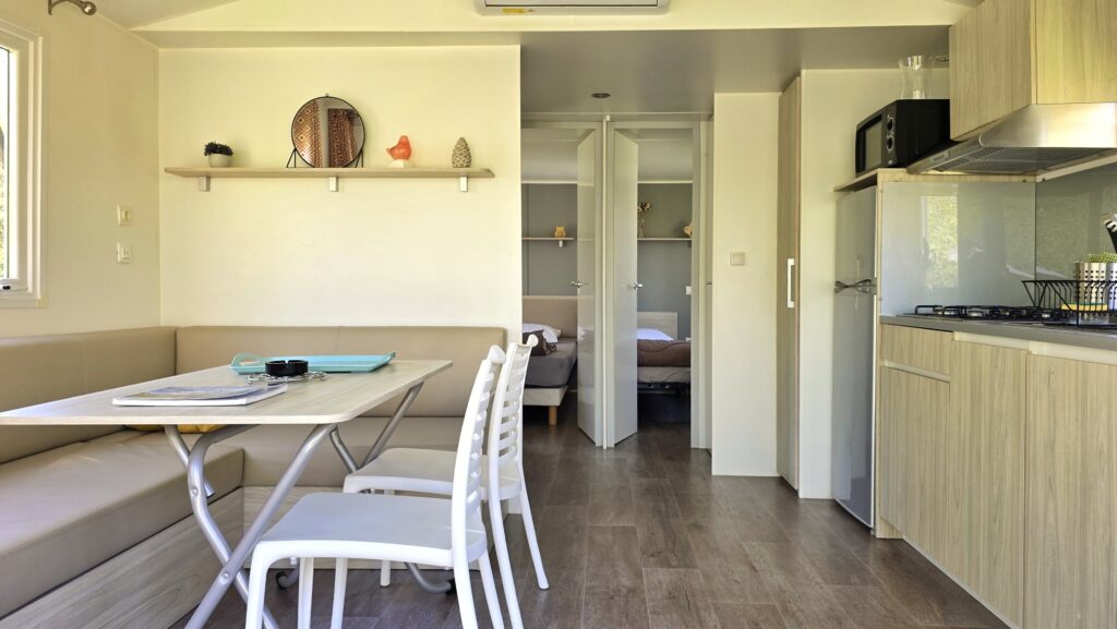 Mobile-home interior at Aix Camping